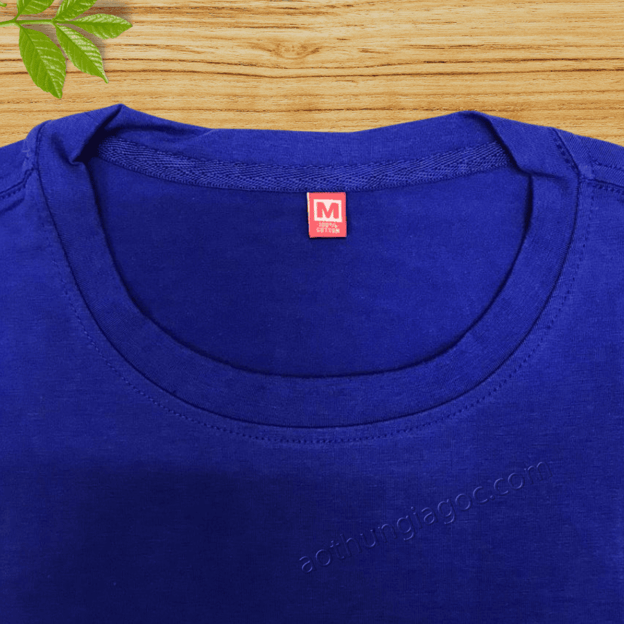 Áo Thun Cotton 4 Chiều 65/35 Màu Xanh Bích
